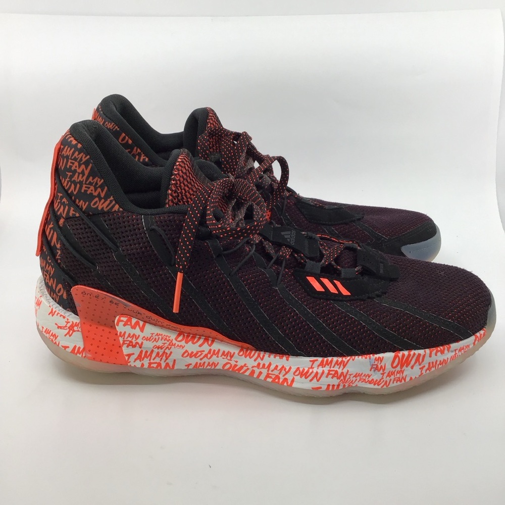 Adidas Dame 7 "I Am My Own Fan" 2KDAY basketball shoes in Core Black Solar Red